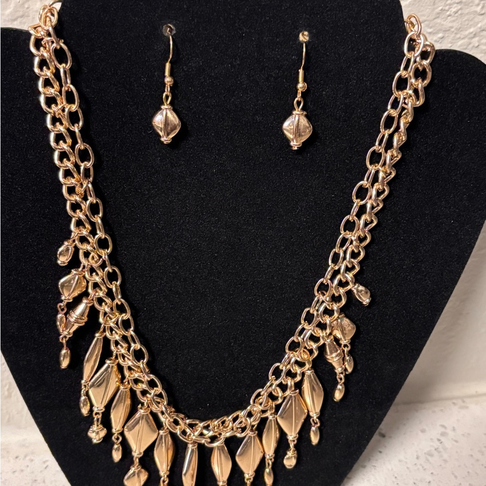 Paparazzi Gold Bohemian Necklace with Fringe